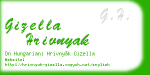gizella hrivnyak business card